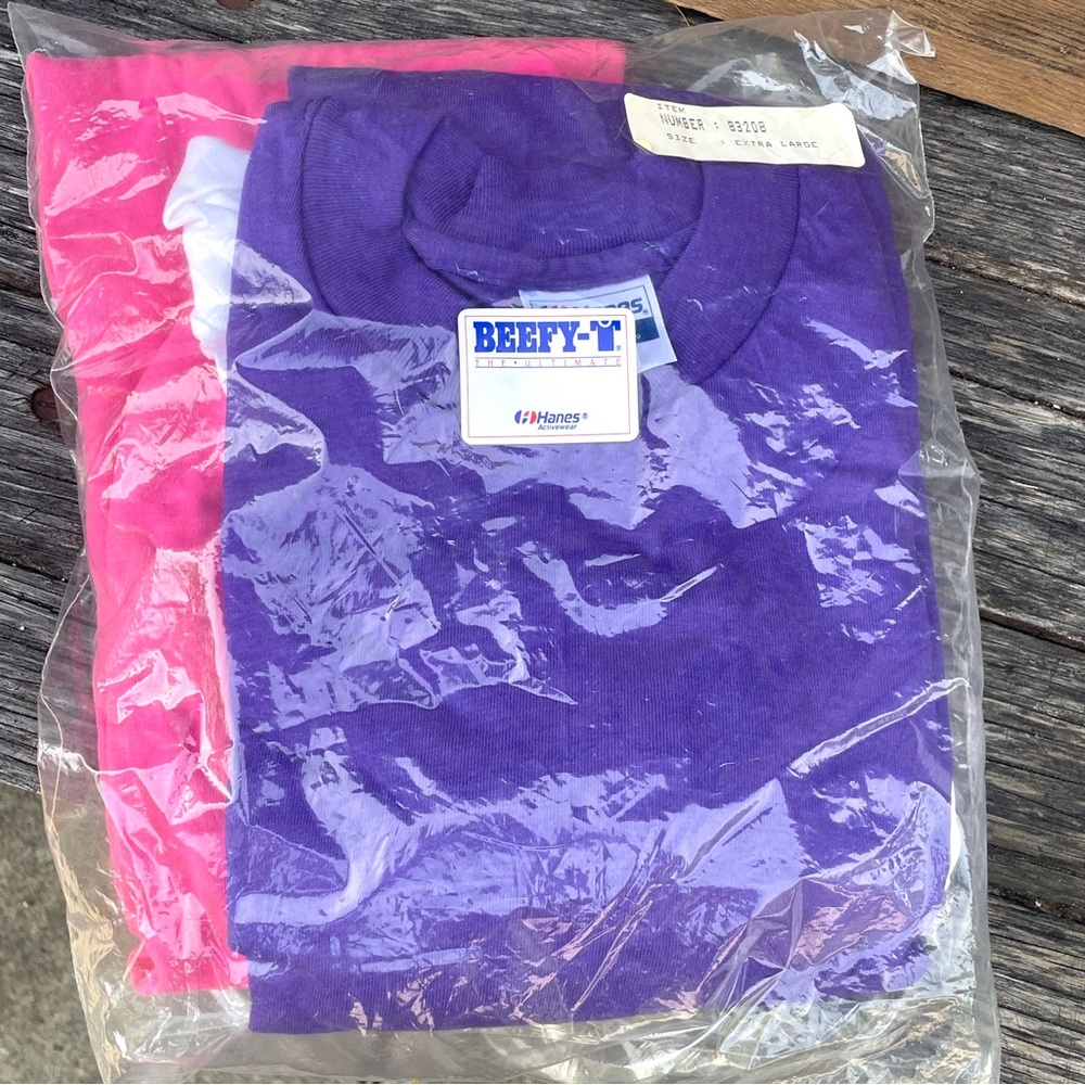 Vintage Hanes Beefy Short Sleeve Tees -Deadstock 90’s 3pack NWT